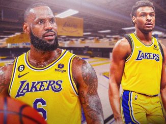 Padre e hijo en los Lakers