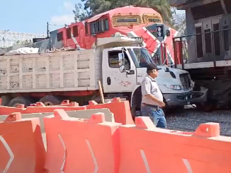 Se estampa en el tren